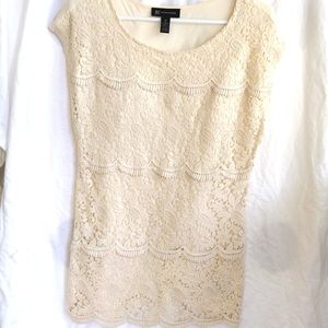 I.N.C Cream Lace Top